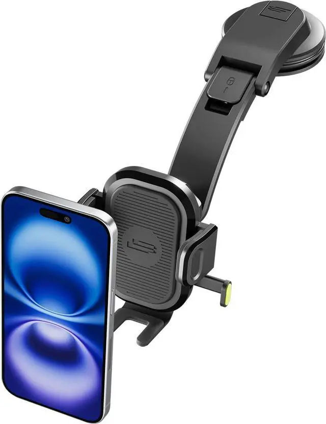 Main image of OneClick Dashboard Cell Phone Holder for Your Car Universal Car Phone Mount with Suction Cup 360 Rotation Dash Mount Cell Phone Holder for iPhone  Google  Other Smartphones