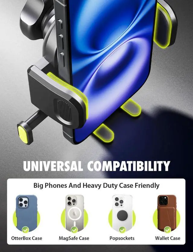 Alt view image 4 of 7 - OneClick Dashboard Cell Phone Holder for Your Car Universal Car Phone Mount with Suction Cup 360 Rotation Dash Mount Cell Phone Holder for iPhone  Google  Other Smartphones