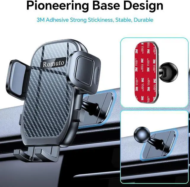 Alt view image 7 of 7 - Car Phone Holder MountWindow + Vent +DashboardDash Mounted Holders Suction Cup Phone Holders for Your Car Phone Mount for Truck Cell Phone Automobile Cradle for iPhone  All Smartphone