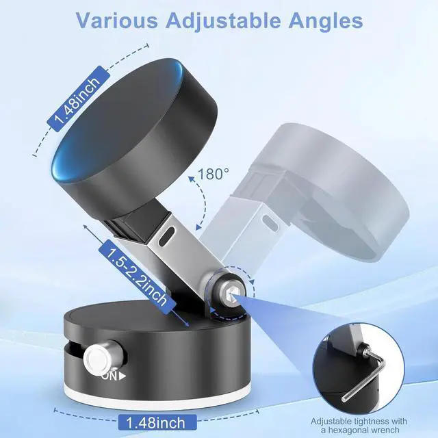 Alt view image 3 of 7 - Magnetic Phone Holder for Car 360 Position Suction Cup Phone Mount Foldable Vacuum Magnetic Phone Stand for i-Phone 16/15/14/13/12 All Phones
