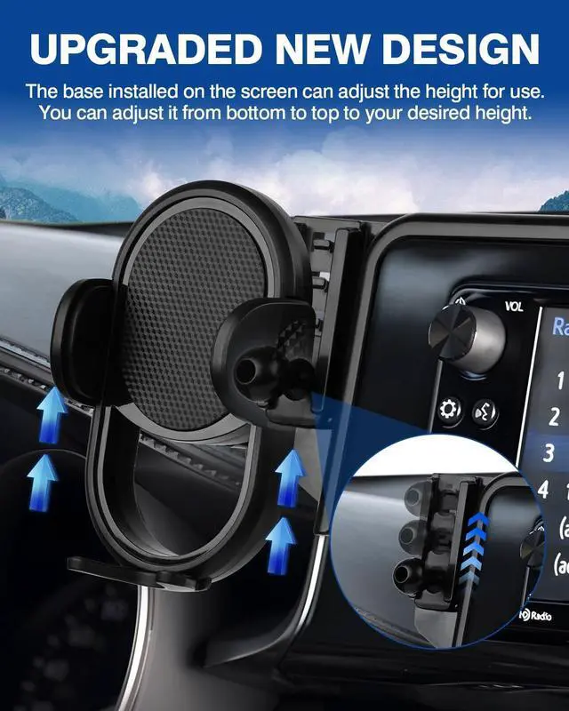 Alt view image 3 of 7 - Car Phone Holder for 2019-2022 Mercedes-Benz C-Class/GLC/2021 2022 V-Class Accessories Phone Mount 10.25 Screen Cell Phone Automobile Cradles Hands-Free 360 Degree Rotation