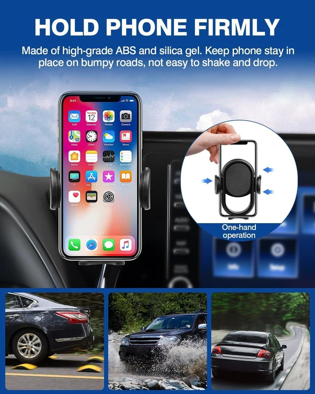 Alt view image 5 of 7 - Custom Fit for Car Phone Holder 2020-2026 Toyota Highlander Accessories Phone Mount 8 Screen Cell Phone Automobile Cradles Hands-Free 360 Degree Rotation