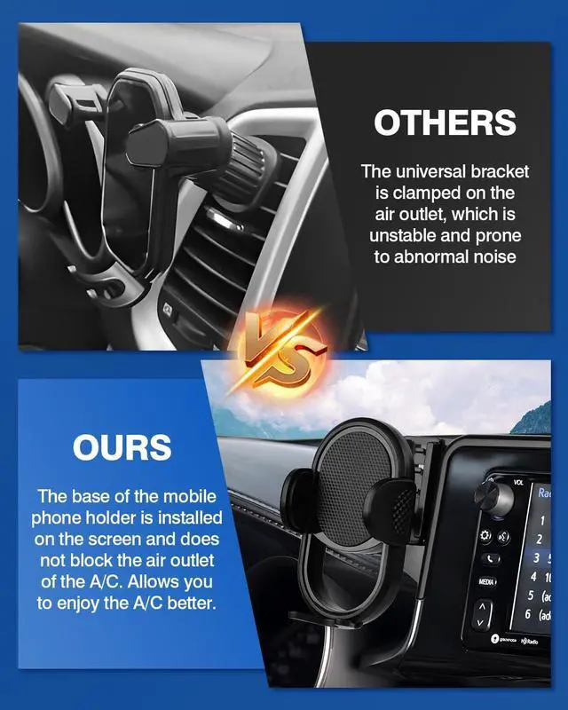 Alt view image 6 of 7 - Car Phone Holder for 2019-2022 Mercedes-Benz C-Class/GLC/2021 2022 V-Class Accessories Phone Mount 10.25 Screen Cell Phone Automobile Cradles Hands-Free 360 Degree Rotation