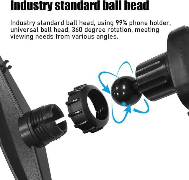 Alt view image 6 of 7 - Upgraded 3-in-1 Car Holder Mount Powerful Suction Phone Mount for Car Dashboard Air Vent Windshield for All iPhone Android Phone Walkie Talkie Black