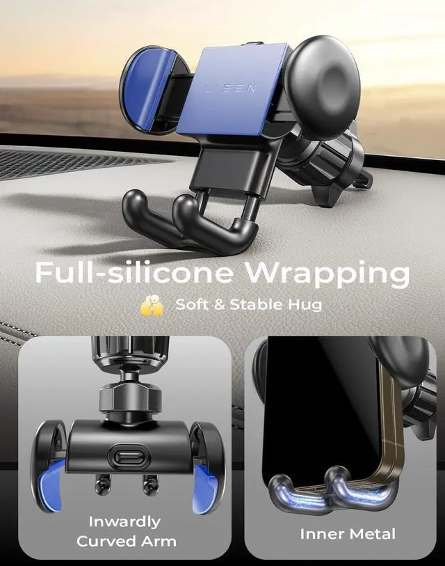 Alt view image 5 of 7 - Car Vent Phone Mount [Heavy Duty Friendly] Upgraded Car Phone Holder for Vent Cell Phone Car Mount for iPhone Car Mount Automobile Cradles Compatible with iPhone 15 14 13 Pro Max Smartphones