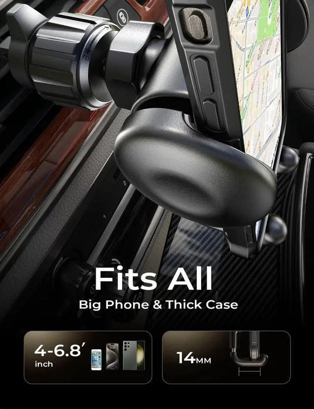 Alt view image 7 of 7 - Car Vent Phone Mount [Heavy Duty Friendly] Upgraded Car Phone Holder for Vent Cell Phone Car Mount for iPhone Car Mount Automobile Cradles Compatible with iPhone 15 14 13 Pro Max Smartphones