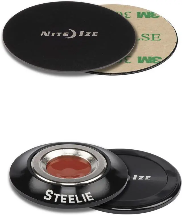 Alt view image 2 of 7 - Steelie Orbiter Magnetic Socket and Metal Plate - Car Mobile Phone Holder - Phone Metal Plate - Magnetic Phone Holder - Black