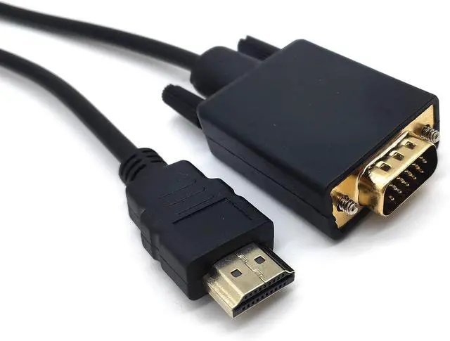 Alt view image 3 of 3 - HDMI to VGA Adapter Cable Haokiang 6ft/1.8m Gold-Plated 1080P HDMI Male to VGA Male Active Video Converter Cord Support Notebook PC DVD Player Laptop HDTV to D-SUB HD 15 Pin VGA Monitors Projector