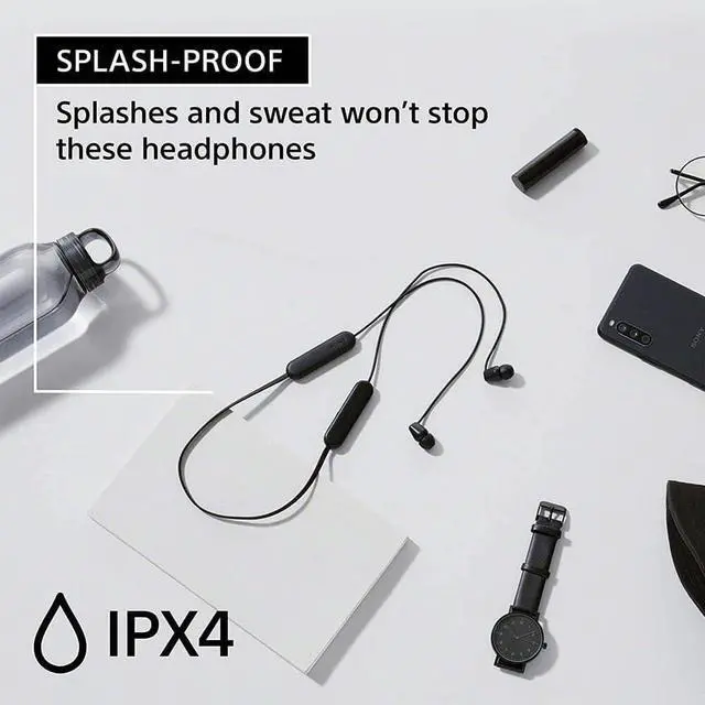 Alt view image 4 of 7 - WI-C100 Wireless in-Ear Bluetooth Headphones with Built-in Microphone Black