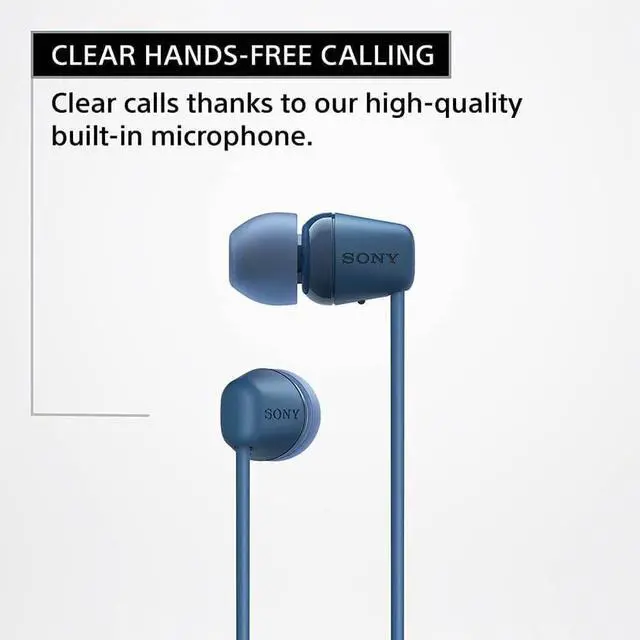 Alt view image 5 of 7 - WI-C100 Wireless in-Ear Bluetooth Headphones with Built-in Microphone Black