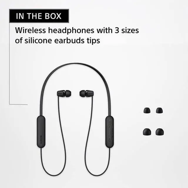 Alt view image 6 of 7 - WI-C100 Wireless in-Ear Bluetooth Headphones with Built-in Microphone Black