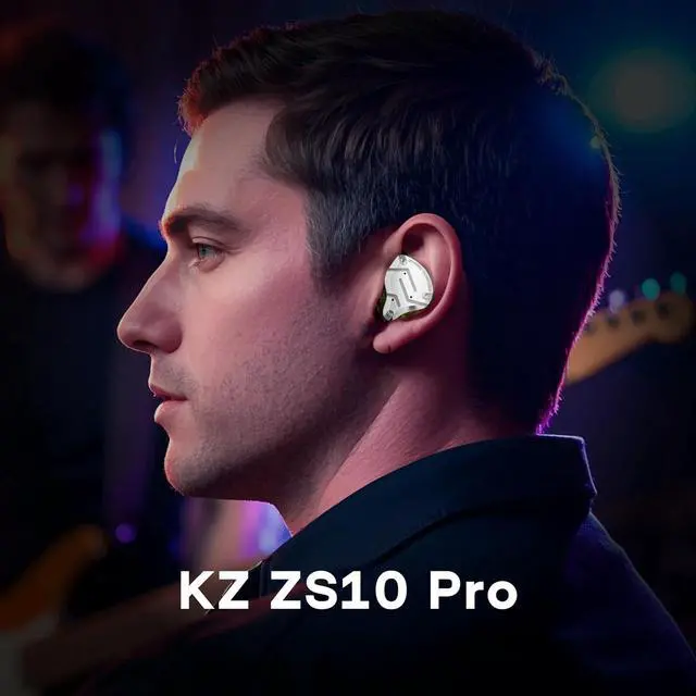 Alt view image 7 of 7 - Linsoul KZ ZS10 Pro, 4BA+1DD 5 Driver in Ear Monitor, HiFi Wired Earbuds, Gaming Earbuds, Hybrid IEM Earphones with Stainless Steel Faceplate, Detachable Cable for Musician(Without Mic, Black)