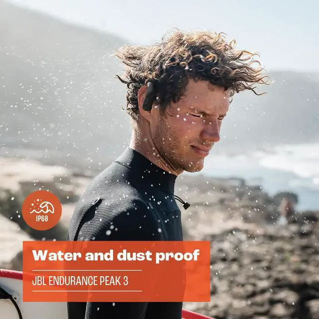 Alt view image 3 of 7 - Endurance Peak 3 - Dust and Water Proof (IP68) True Wireless Active Earbuds Pure Bass Sound Up to 50 Total Hours of Playback with Speed Charge Ambient Aware & Talk Thru (Black)