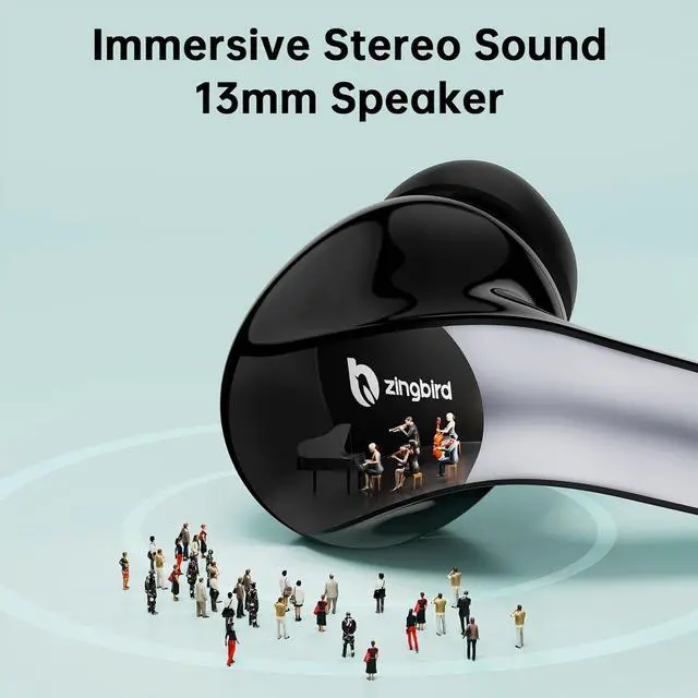 Alt view image 3 of 7 - Wireless Earbuds 60Hrs Playtime Bluetooth 5.4 Headphones Stereo Bass Ear Buds IPX7 Waterproof Sport in-Ear Earphones with Charging Case Ear Bud Build in Mic for Music Call Workout Fitness Android iOs