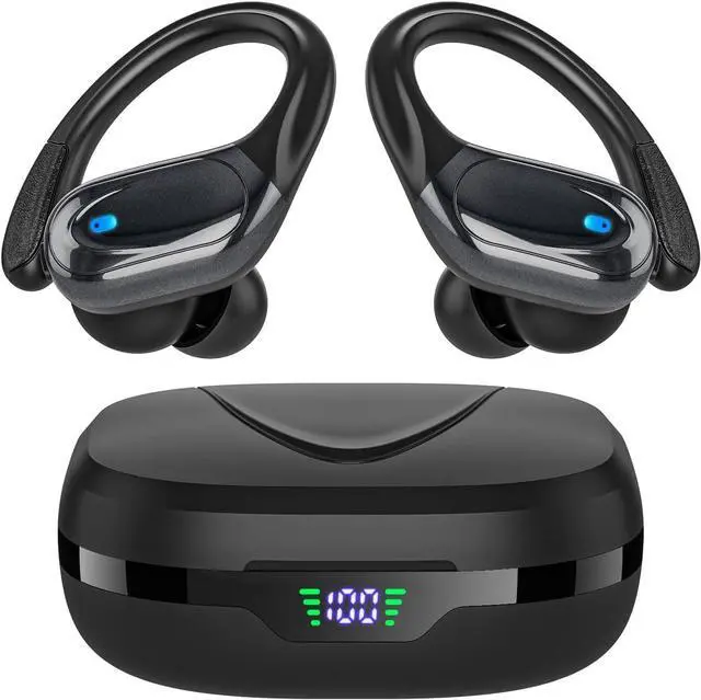 Main image of Wireless Earbuds Bluetooth Headphones 80hrs Playback Ear Buds Power Display with Noise Canceling Mic Headsets for Sports/Workout/Running Black