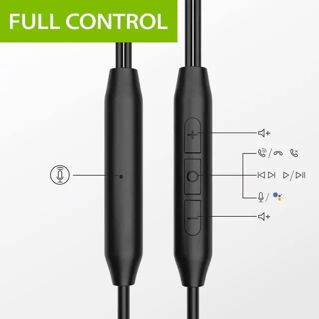Alt view image 4 of 7 - E171 - AUX 3.5mm Wired Earbuds with Microphone & in-Line Volume Control Compatible with Traditional 3.5mm AUX Phones Corded Headphones with Ear Hook for Running & Sports Black