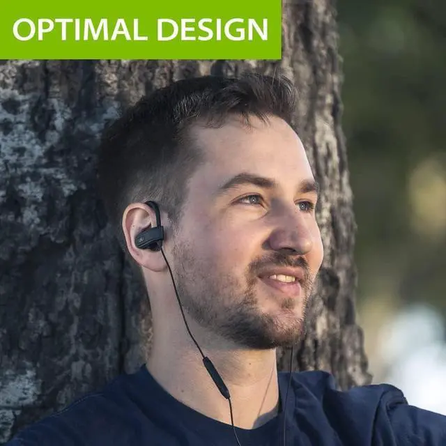 Alt view image 5 of 7 - E171 - AUX 3.5mm Wired Earbuds with Microphone & in-Line Volume Control Compatible with Traditional 3.5mm AUX Phones Corded Headphones with Ear Hook for Running & Sports Black
