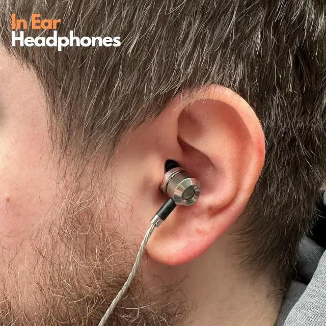 Alt view image 5 of 7 - SP3060 Wired Headphones HD Bass Driven Audio Lightweight Aluminum Wired in Ear Earbud Headphones S/M/L Ear Bud Tips Earphone Case 3.5mm Tangle-Free Cord No Mic