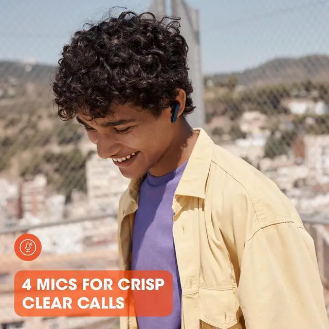 Alt view image 7 of 7 - Tune 230NC TWS - True Wireless In-Ear Headphones Active Noise Cancelling with Smart Ambient Pure Bass Sound 4 mics for perfect voice calls IPX4 40Hrs of battery life (Blue)