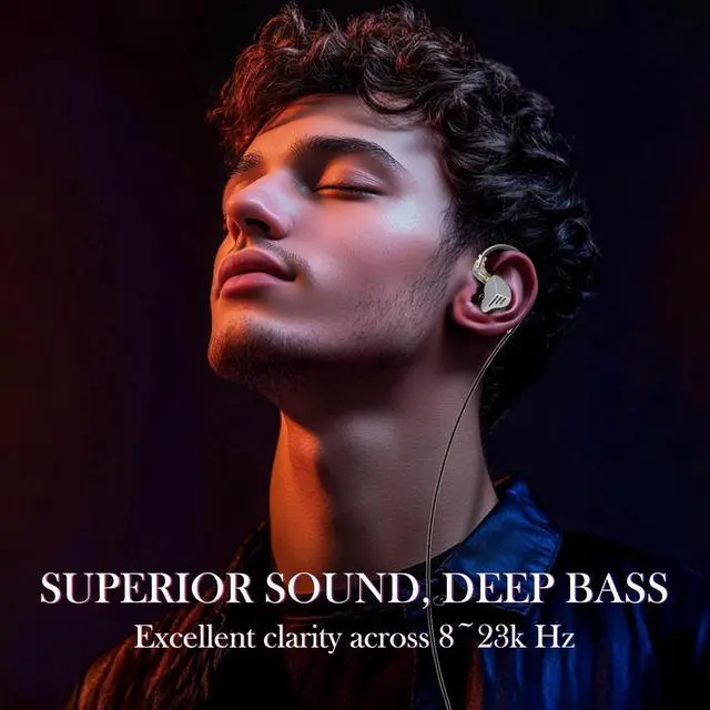 Alt view image 2 of 6 - A20PRO in Ear Monitor Headphones IEM Earphones with 1BA+1DD Hybrid Drivers HiFi Wired Earbuds Bass Noise Isolation Gaming Earbuds for Musicians Singers & Gamers (Without Mic)