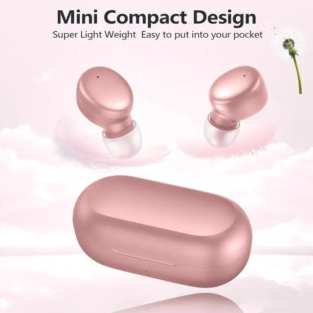 Alt view image 6 of 6 - S8 Mini Wireless Earbuds Bluetooth 5.3 in Ear Light-Weight Headphones 60Hrs Playtime Ear Buds with Charging Case Bluetooth Headsets Premium Sound with Deep Bass for Sport-Pink