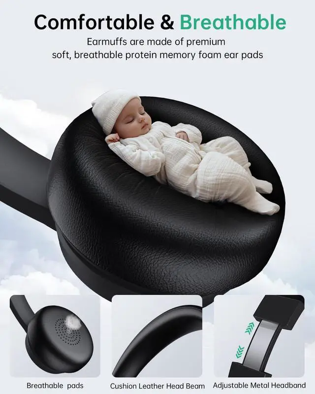 Alt view image 5 of 7 - Wireless Headset with Mic for Work with AI Noise Cancelling Mic for Clear Calls Bluetooth V5.3 Headphones with Microphone to USB A/C Dongle & Mic Mute for Computer Laptop PC iPhone (Black)