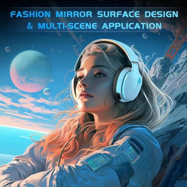 Alt view image 7 of 7 - 2.4GHz Wireless Gaming Headset for PS5 PS4 Fortnite & Call of Duty/FPS Gamers PC Nintendo Switch Bluetooth 5.3 Gaming Headphones with Noise Canceling Mic Stereo Sound 40+Hr Battery -White