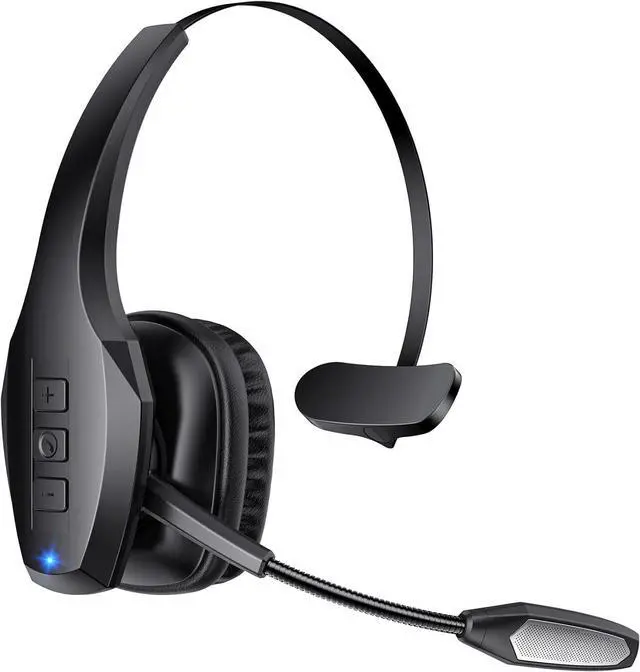 Main image of Trucker Bluetooth Headset Wireless Headset with Mic Bluetooth Headsets with Dual Noise Cancelling Microphone & Mute Button 55Hrs Working Time PC Headsets for Cell Phones Computer Truck Driver