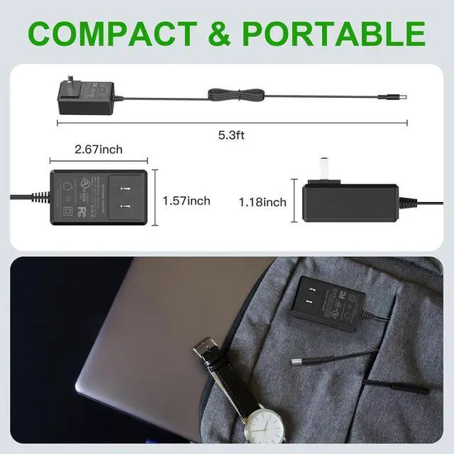 Alt view image 7 of 7 - Universal 12V 2A AC Adapter with 8 Tips UL Listed 12 Volts 2000mAh Power Supply Cord 12 Volt AC/DC Charger 12W Replacement Power Supply for Security Camera LED Strip Light Webcam Router.