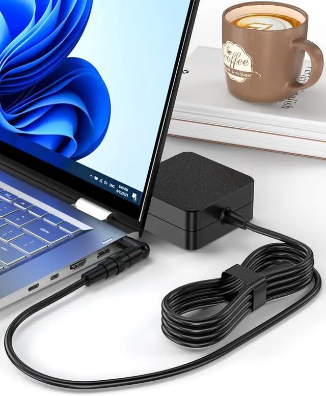 Alt view image 6 of 6 - 65W Laptop Charger for  with 5-Tip Round Connector Compatible with  VivoBook 15 ZenBook Chromebook TransformerBook EeeBook 19V 3.42A Universal AC Power Adapter Supply Cord