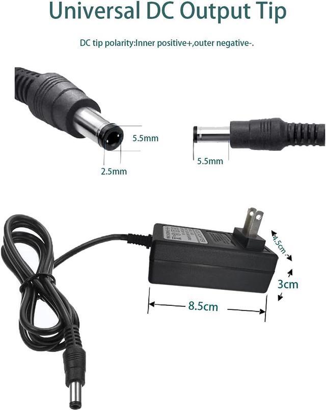 Alt view image 3 of 6 - 2 Pack 24V Power Supply Adapter 24 Volt 2A Power Supply AC to DC Converter Transformer Input AC 100-240V 50-60Hz and Output DC 24V with 5.5x2.5mm Tip for LED Strip 3D Printer CCTV System.