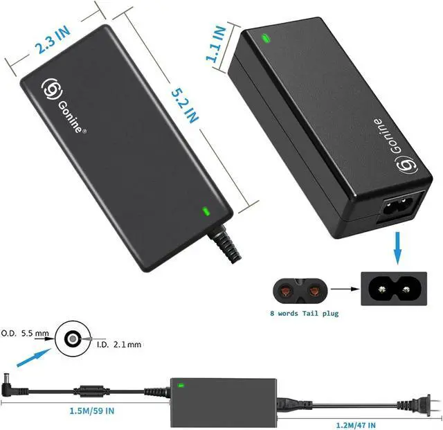 Alt view image 7 of 7 - 24V 2.5A DC Power Supply Adapter AC 100-240V 50-60Hz to 24Volts 2.5Amps Transformer for 24Vdc 0.1A~2.5A 1A 1.5A 2A Devices.