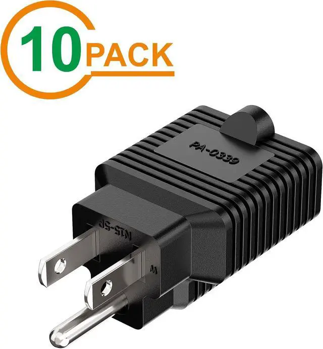 Alt view image 2 of 7 - [10Pack] 4-in-1 15 Amp Household AC Plug to 20 Amp T-Blade Adapter 5-15P to 5-20R 5-15P to 6-15R 5-15P to 6-20R 4 in 1 AC Power Adapter 15A 125V to 20A 250V Adapter 15A to Double T-Blade Adapter.