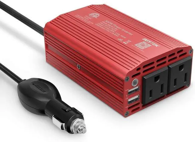 Main image of 300W Power Inverter DC 12V to 110V AC Car Inverter with 4.2A Dual USB Car Adapter