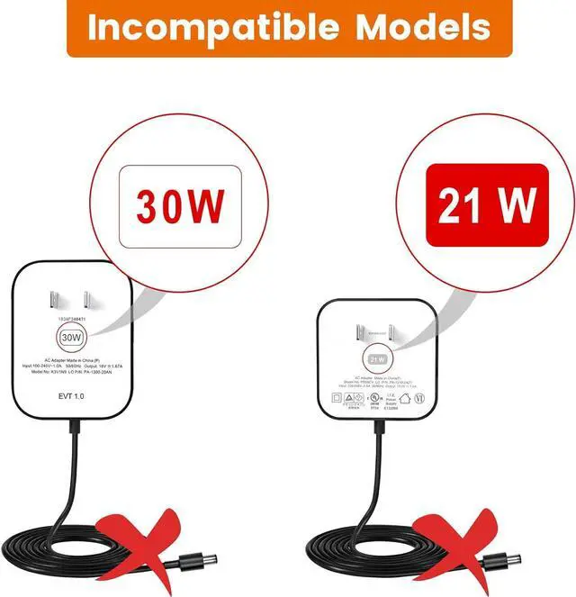 Alt view image 3 of 7 - 15W Power Adapter Replacement for Echo Pop Dot 5th Gen Dot 4th Gen Dot 3rd Gen Kids Edition TV Cube Smart Speakers - Black Charger Cord Plug Long Cable 5ft