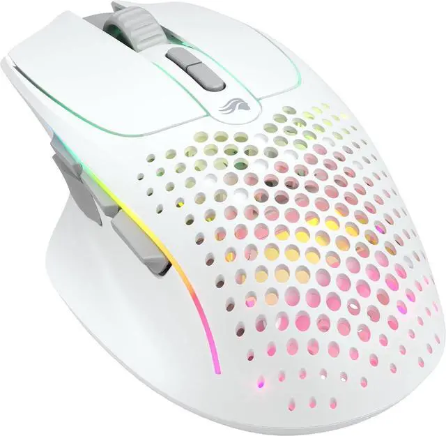 Main image of Glorious Gaming Model I 2 Wireless Gaming Mouse - Hybrid 2.4Ghz & Bluetooth, 75g Superlight, 9 Buttons (2 Swappable), RGB, PTFE Feet, MMO/MOBA/FPS, Long Battery Life, Side Thumb Rest - White