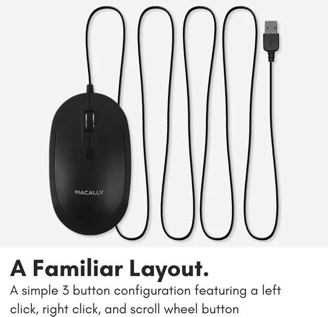 Alt view image 5 of 7 - Silent USB Mouse - Slim & Compact for  Mac or Windows PC - Optical Sensor & DPI Switch - Black