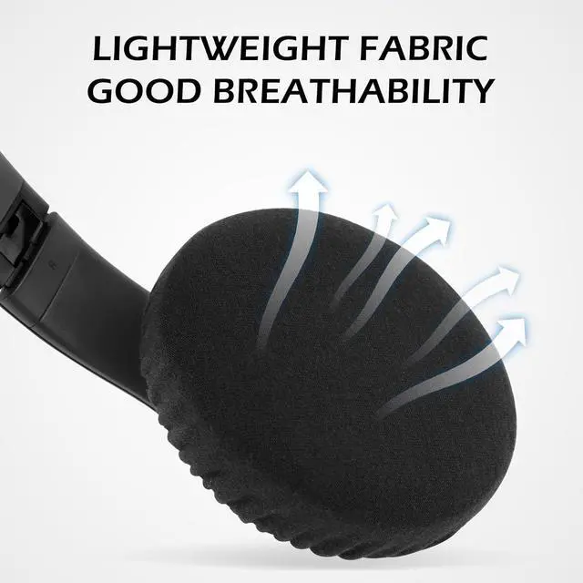 Alt view image 4 of 7 - 2 Pairs Headphone Earpad Covers Headphone Sweat Covers Washable and Stretchable Ear Pads Protectors for Gym Libraries Studying Gaming (9-11 cm)