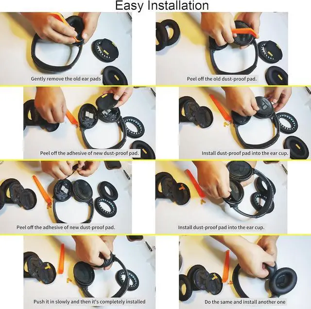 Alt view image 4 of 5 - QC35 Ear Pads - Replacement Earpads Designed Exclusively for  QuietComfort 35 II and QC35 Headphones & More(Black)