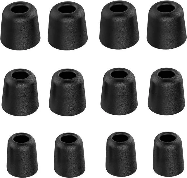 Alt view image 6 of 7 - [6 Pairs] Earphone Tips New Bee 12pcs Replacement Earbud Tips Blocking Out Ambient Noise Memory Foam Earbuds Inner 4.9mm for in-Ear Headphones with 5mm-7mm Tips (Black S/M/L)