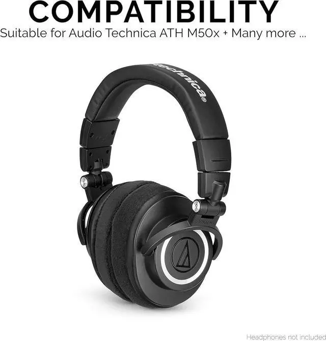 Alt view image 5 of 7 - Velor Replacement Ear Pads for HyperX Cloud & Alpha ATH M50X Steelseries Arctis  G Pro & More Headphones Soft Velour Memory Foam & Long Lasting Earpads by Brainwavz - Black