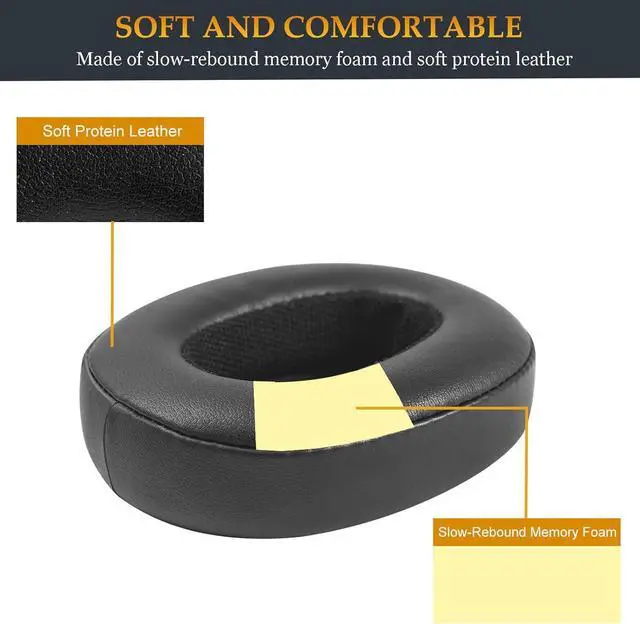 Alt view image 4 of 7 - Crusher Wireless/Crusher Evo Earpads Hesh 3/Hesh ANC Replacement Pads Ear Muffs Parts Compatible with Skullcandy Crusher ANC/Crusher Evo Hesh 3/Hesh Evo/Hesh ANC Headphones