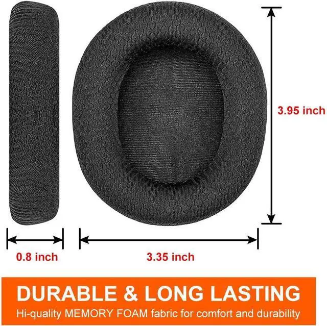 Alt view image 3 of 7 - Arctis 7 Ear Cushion Replacement Ear Pads Compatible with Arctis Pro Wireless Arctis 5 Arctis 3 Arctis 9X Headphones | Ear Pads with Enhanced Memory Foam | Black