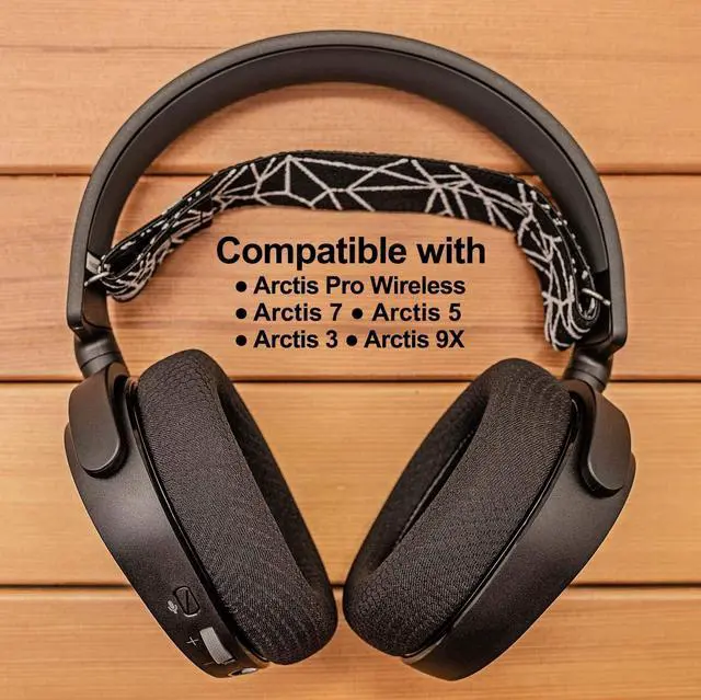 Alt view image 5 of 7 - Arctis 7 Ear Cushion Replacement Ear Pads Compatible with Arctis Pro Wireless Arctis 5 Arctis 3 Arctis 9X Headphones | Ear Pads with Enhanced Memory Foam | Black