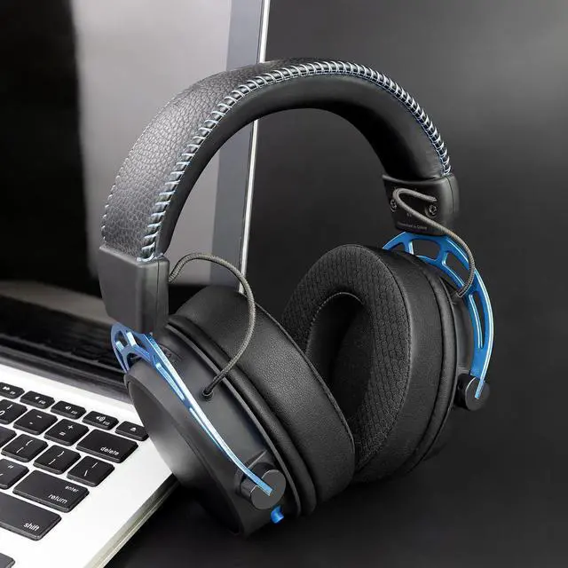 Alt view image 3 of 7 - Mesh Fabric Replacement Earpads Cushions for HyperX Cloud Headset - Black