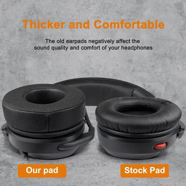 Alt view image 4 of 7 - Mesh Fabric Replacement Earpads Cushions for HyperX Cloud Headset - Black