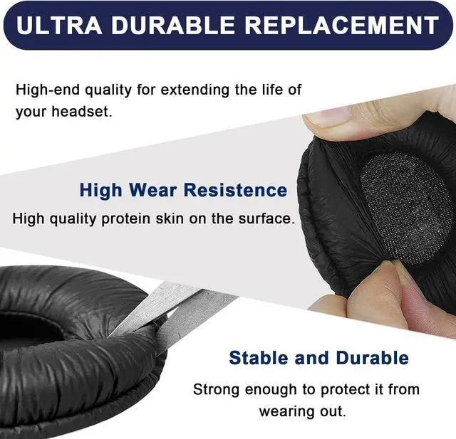 Alt view image 5 of 7 - Ear Cushions for Plantronics Headset Replacement Ear Pads Compatible with Plantronics HW251N HW261N HW510 HW520 Blackwire C320 3210 3220 3320 Jabra Biz 1500 GN2000 PRO 920 9450 Headphones (4 Pack)