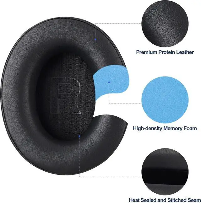 Alt view image 4 of 7 - Premium Replacement Cloud Stinger Ear Pads Cushions Compatible with Kingston HyperX Cloud Stinger/Cloud Stinger Wireless headsets. Premium Protein Leather | High-Density Foam