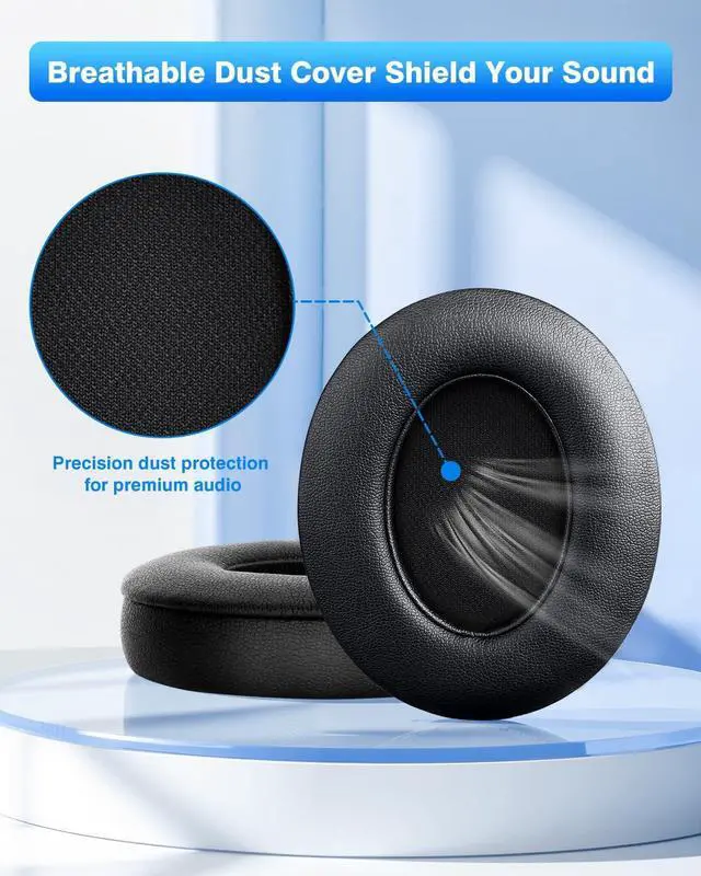 Alt view image 5 of 6 - Beats Studio Replacement Earpads for Beats Studio 3 & 2 (B0500/ B0501) 2 Pieces Noise Isolation Comfortable Memory Foam Ear Cushions (Black)