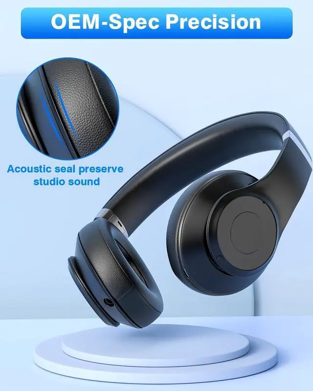 Alt view image 6 of 6 - Beats Studio Replacement Earpads for Beats Studio 3 & 2 (B0500/ B0501) 2 Pieces Noise Isolation Comfortable Memory Foam Ear Cushions (Black)